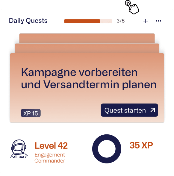 Widget zu Kampagnen ein Produktscreen aus starmate